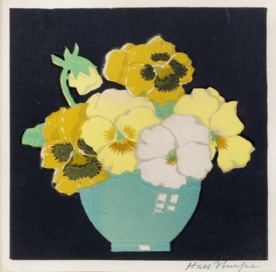 Lot 154 - John Hall Thorpe (1874-1947) Yellow Flowers...