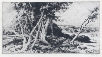 Lot 35 - Walter James (1869-1932) Wooded clearing with...