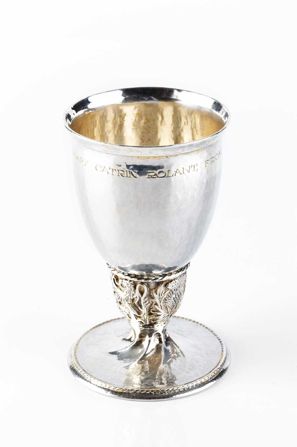 Lot 730 - Omar Ramsden (1873-1939) A silver chalice,...