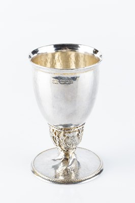 Lot 730 - Omar Ramsden (1873-1939) A silver chalice,...