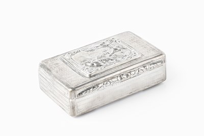 Lot 301 - A George IV silver snuff box, the lid with...