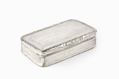 Lot 302 - An early Victorian silver rectangular snuff...