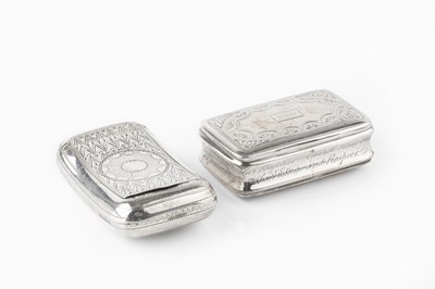 Lot 303 - A George IV silver snuff box, of slightly...