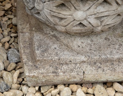 Lot 821 - A pair of cast reconstituted stone sculptures...