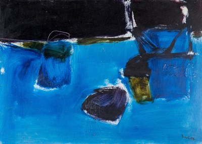 Lot 342 - Donald Bain (1904-1979) Abstract Harbour, 1964...