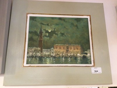 Lot 364 - Rod Pearce (b.1942) Moonlight, Doges Palace...
