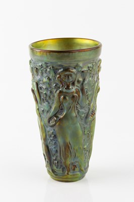 Lot 723 - Zsolnay Iridescent Eosin figural vase, circa...