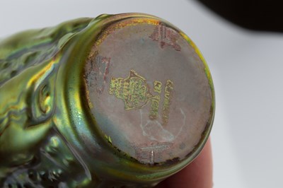 Lot 723 - Zsolnay Iridescent Eosin figural vase, circa...