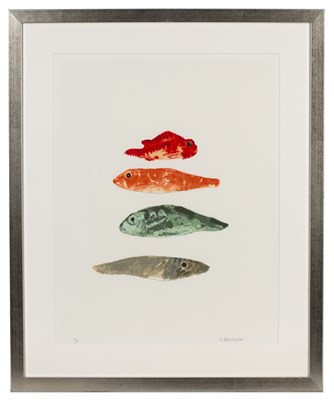 Lot 66 - Elizabeth Blackadder (1931-2021) Four Fish,...