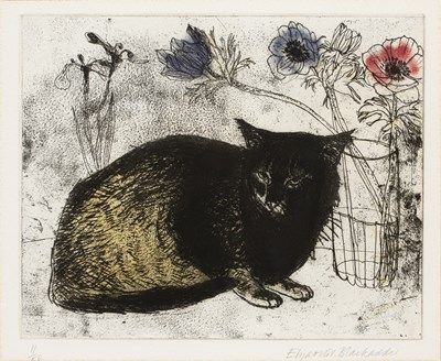 Lot 67 - Elizabeth Blackadder (1931-2021) Cat and...