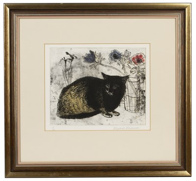 Lot 67 - Elizabeth Blackadder (1931-2021) Cat and...