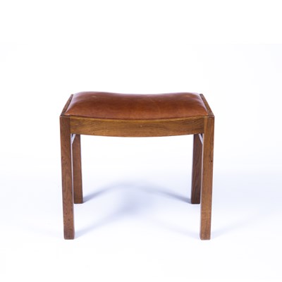 Lot 785 - Cotswold School Stool, circa 1930 oak with...