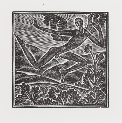 Lot 142 - Eric Gill (1882-1940) Fuge Dilecti, 1934 wood...