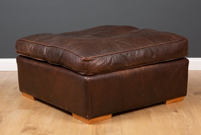 Lot 394 - A late 20th / early 21st century brown leather...