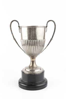 Lot 432 - A late Victorian silver twin handled trophy...