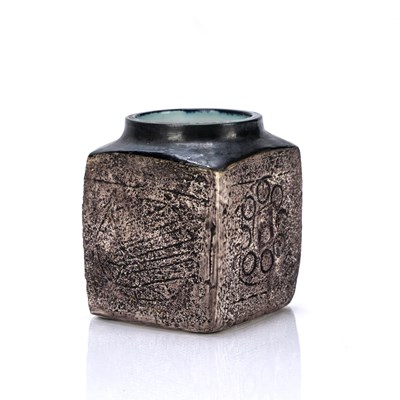 Lot 309 - Marilyn Pascoe for Troika pottery cuboid vase...