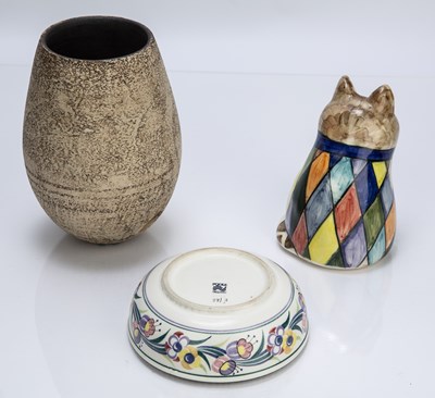 Lot 303 - David Sharp at Rye Pottery model of a cat with...