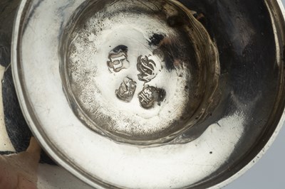 Lot 403 - A George II silver muffineer, of girdled...