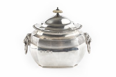 Lot 406 - A George V silver tea caddy, of shaped and...