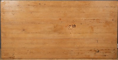 Lot 400 - A 19th century rectangular pine kitchen table...