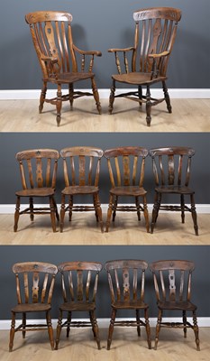 Lot 401 - A matched group of ten 19th century ash and...