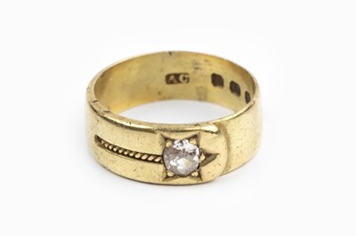 Lot 23 - A late Victorian diamond set band ring,...