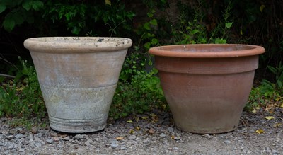 Lot 759 - A terracotta urn with greek key decoration,...