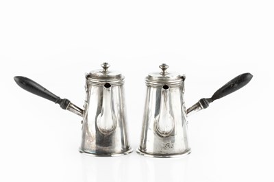 Lot 408 - A pair of Edwardian silver bachelor's cafe au...