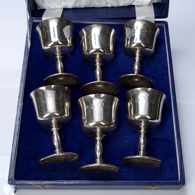 Lot 483 - Cased set of six limited edition silver...