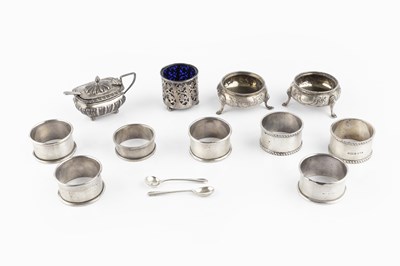 Lot 459 - A pair of mid Victorian silver circular salts,...