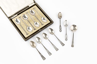 Lot 462 - A silver arts and crafts style spoon, with...