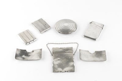 Lot 466 - Two late Victorian silver card cases, of...