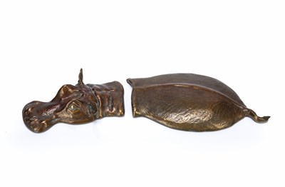 Lot 246 - Jim Calcagno (Contemporary) 'Hippo', bronze...