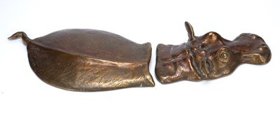Lot 246 - Jim Calcagno (Contemporary) 'Hippo', bronze...