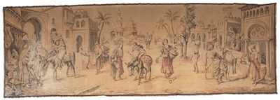 Lot 579 - A large antique tapestry-style picture