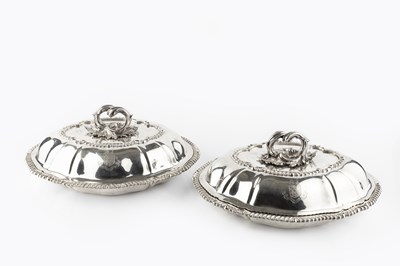 Lot 480 - A pair of early Victorian silver entree dishes...