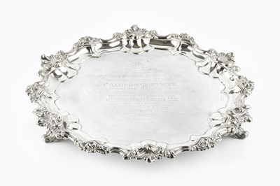 Lot 481 - An Edwardian silver salver, with shaped...