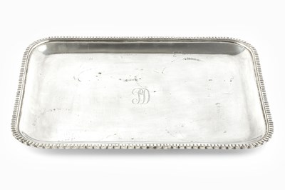 Lot 485 - A Mexican silver tray, of rectangular form...