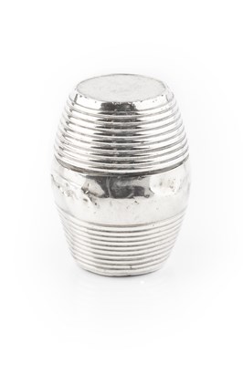 Lot 314 - A mid 18th century silver nutmeg grater,...