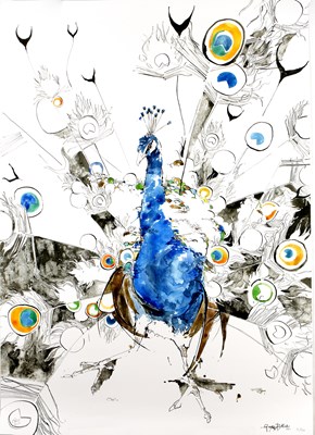 Lot 121 - George Butler (Contemporary) 'Peacock',...