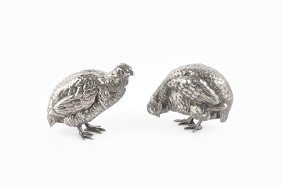 Lot 473 - A pair of 19th century silver plated figures...