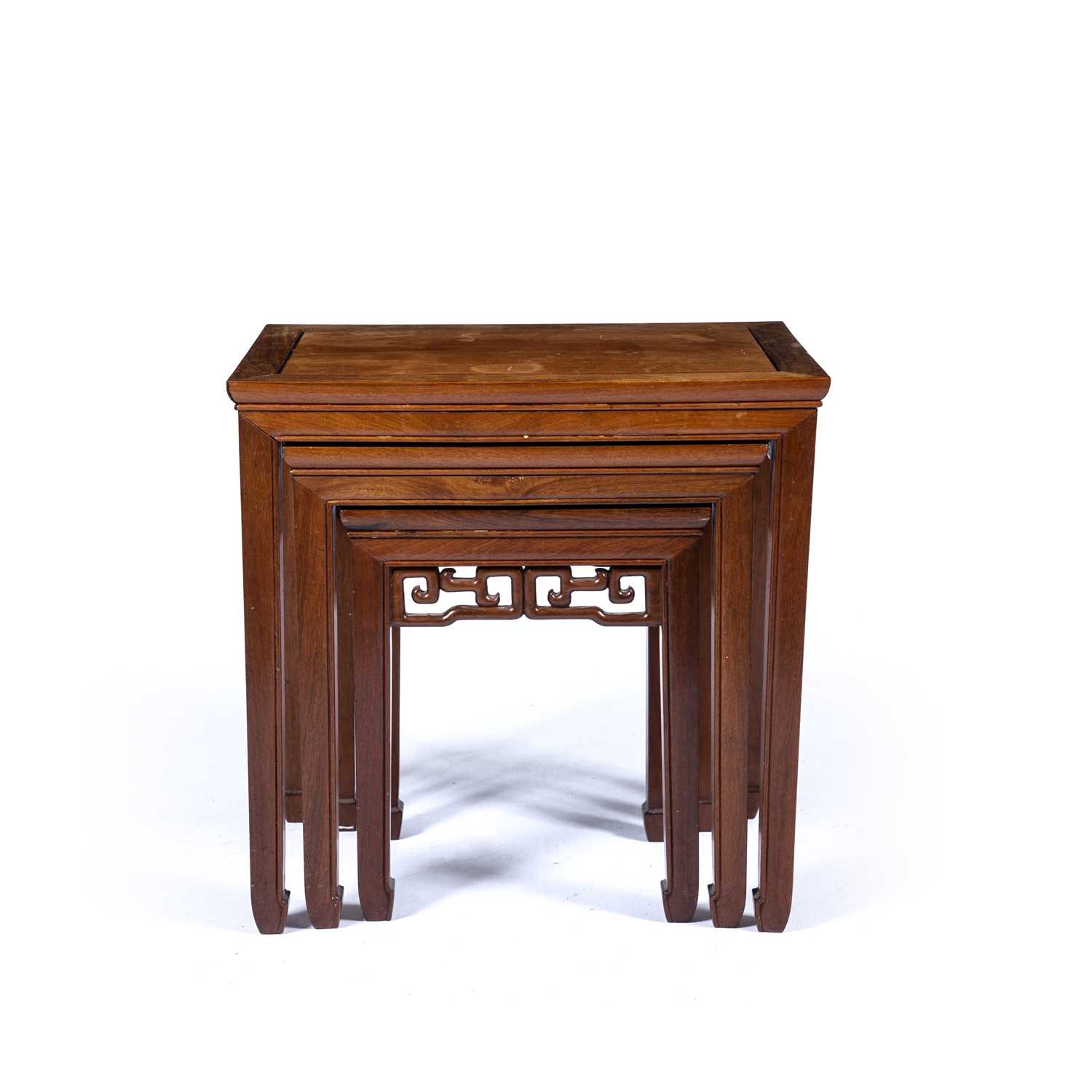 Lot 11 - Nest of three Chinese tables each with a