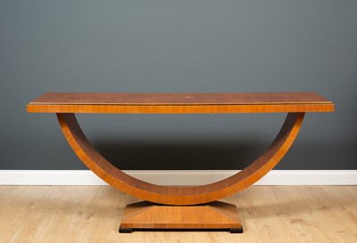 Lot 95 - An art deco style walnut side table with...