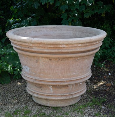 Lot 744 - A large Cretan terracotta planter with ribbed...