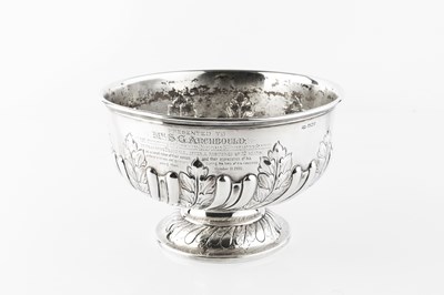 Lot 536 - An Edwardian silver rose bowl, with part lobed...