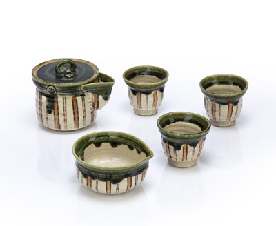 Lot 257 - 20th Century Korean tea set studio pottery,...