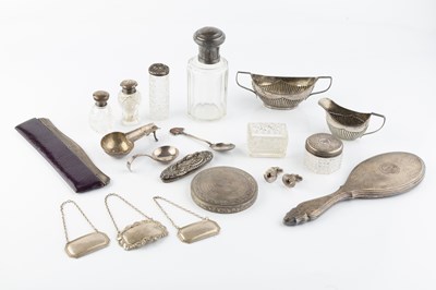 Lot 505 - A small collection of assorted silver, to...