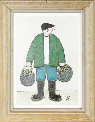 Lot 340 - Joan Gillchrest (1918-2008) Man with Potatoes...