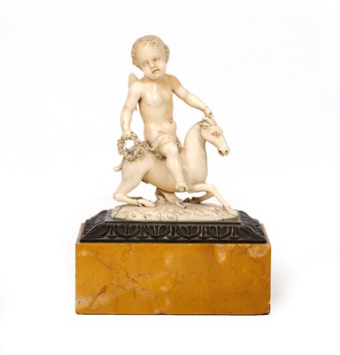 Lot 188 - An antique possibly Italian carved ivory...