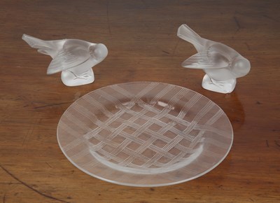 Lot 361 - René Lalique (1860-1945) glass plate or dish,...